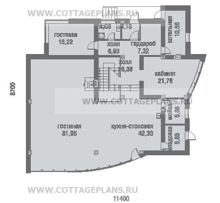 Поэтажные планы проект дома 59-77 общ. площадь 434,94 м2