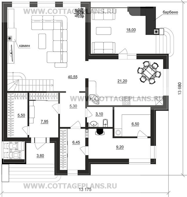 Поэтажные планы проект дома 104-57 общ. площадь 231,00 м2