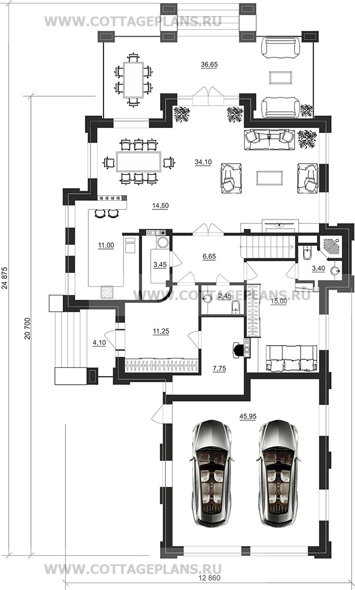 Поэтажные планы проект дома 100-85 общ. площадь 259,25 м2