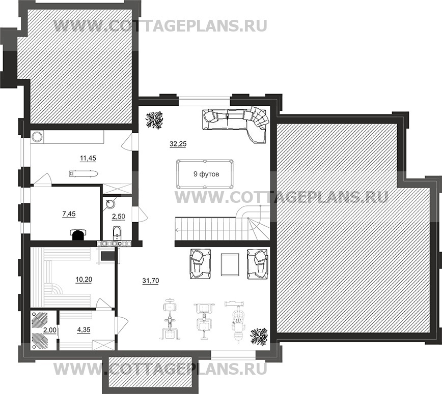 Поэтажные планы проект дома 203-90 общ. площадь 343,30 м2