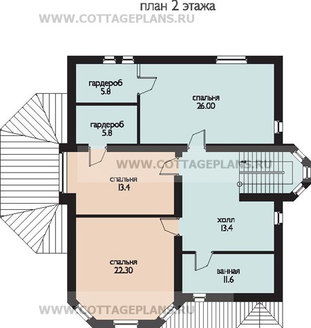 Поэтажные планы проект дома 59-67 общ. площадь 375,1м2