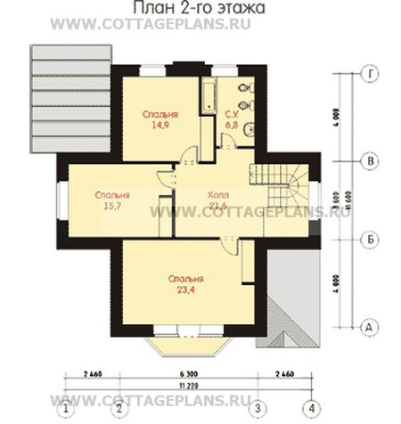 Поэтажные планы проект дома 47-57 общ. площадь 344 м2