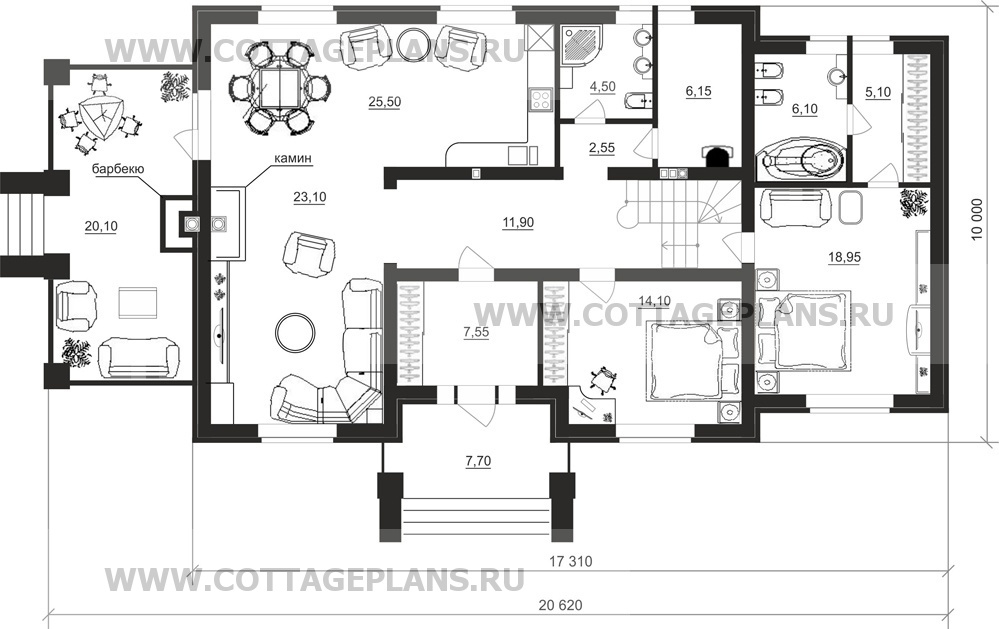 Поэтажные планы проект дома 29-67 общ. площадь 226,60 м2