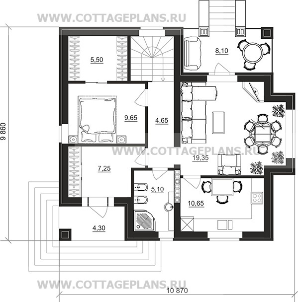 Поэтажные планы проект дома 08-43 общ. площадь 137,90 м2