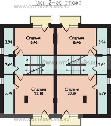 Поэтажные планы проект дома 52-80 общ. площадь 373м2