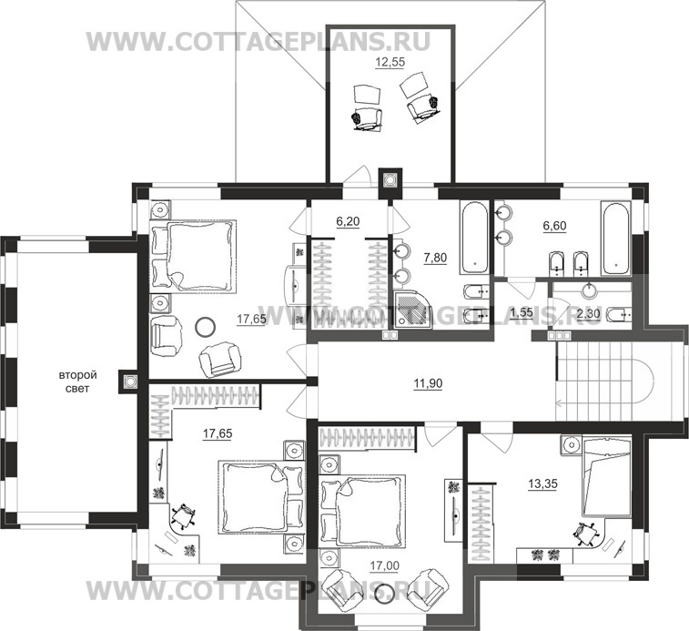 Поэтажные планы проект дома 29-89 общ. площадь 217,35 м2