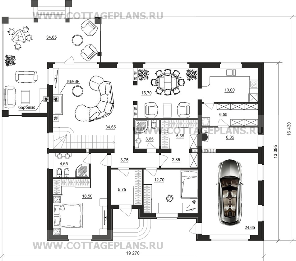 Поэтажные планы проект дома 75-33 общ. площадь 260,70 м2