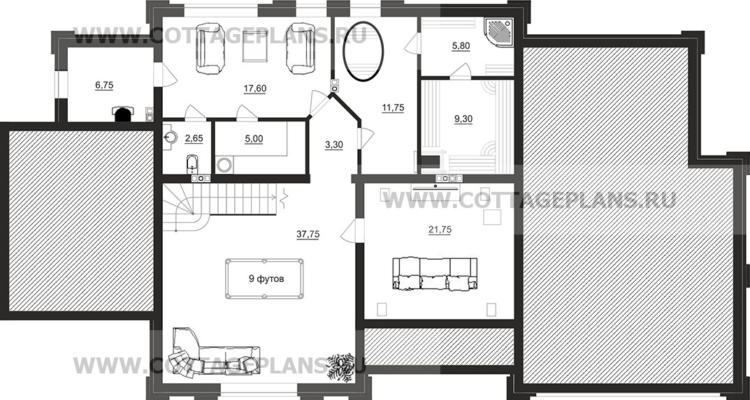 Поэтажные планы проект дома 105-21 общ. площадь 381,20 м2