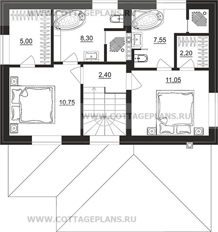 Поэтажные планы проект дома 104-99 общ. площадь 94,25 м2