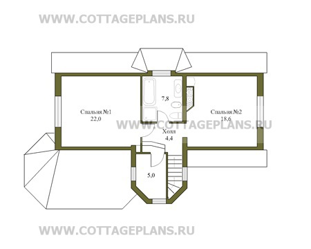 Поэтажные планы проект дома 50-59 общ. площадь 235,0м2
