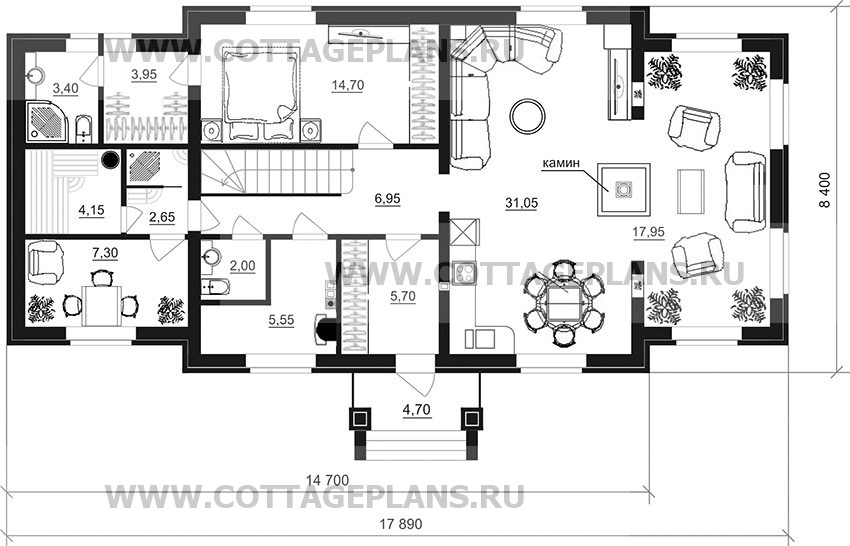 Поэтажные планы проект дома 94-47 общ. площадь 170,70 м2