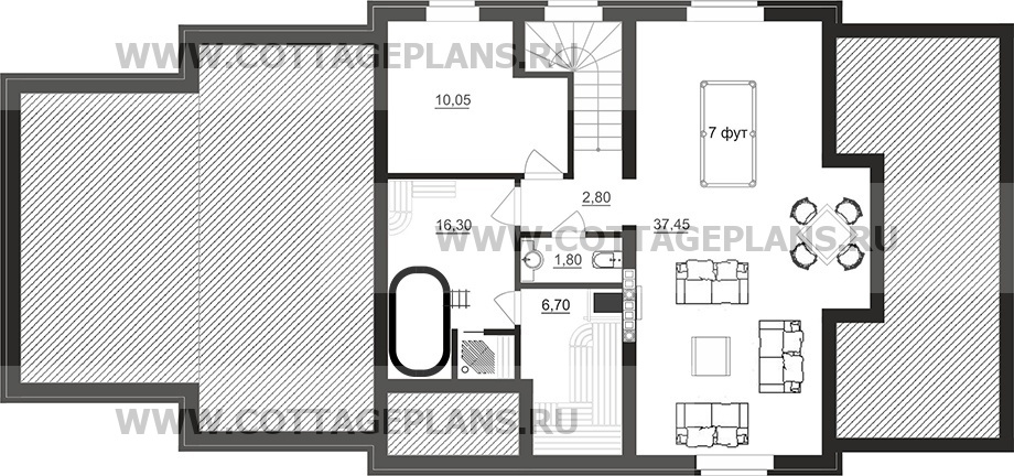 Поэтажные планы проект дома 98-21 общ. площадь 252,40 м2