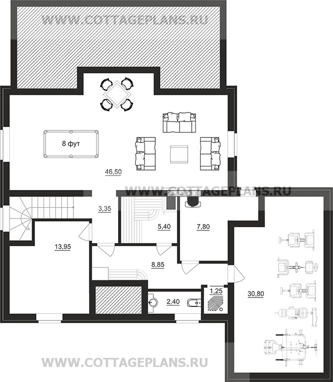 Поэтажные планы проект дома 71-60 общ. площадь 332,70м2