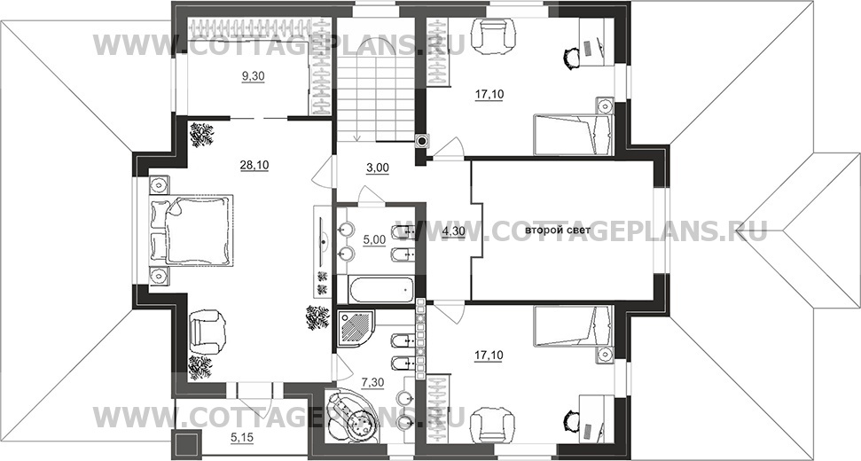 Поэтажные планы проект дома 98-20 общ. площадь 335,30м2