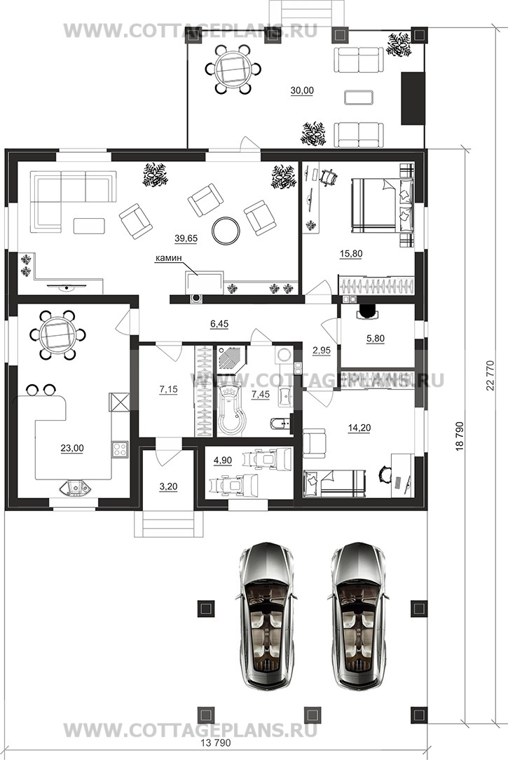 Поэтажные планы проект дома 902-59 общ. площадь 126,50 м2