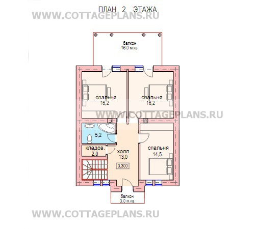 Поэтажные планы проект дома 59-01 общ. площадь 158 м2