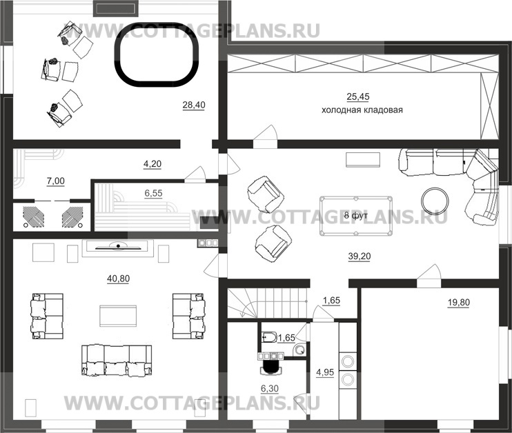 Поэтажные планы проект дома 20-58 общ. площадь 411,45 м2