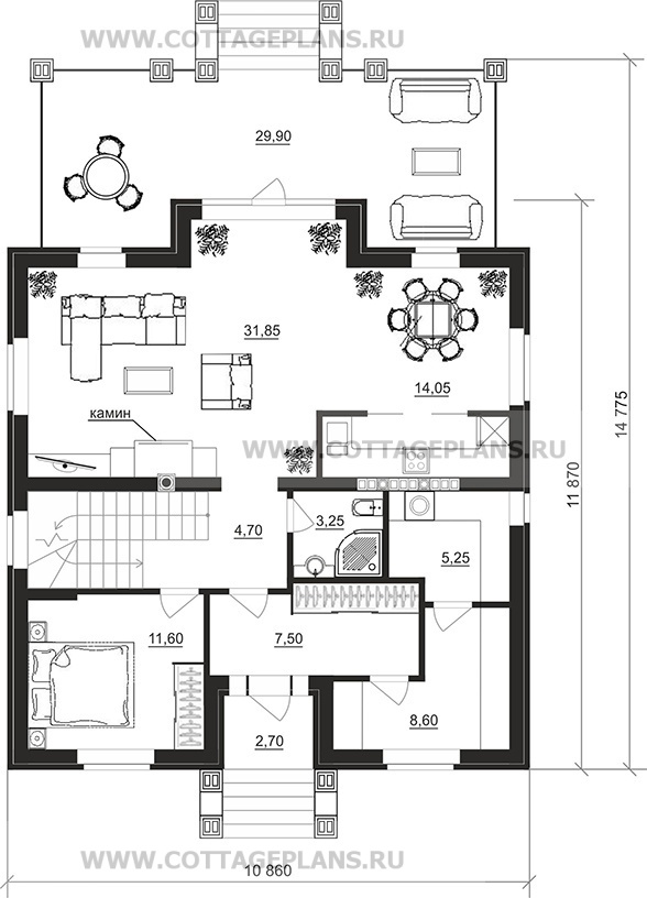Поэтажные планы проект дома 78-01 общ. площадь 250,70 м2