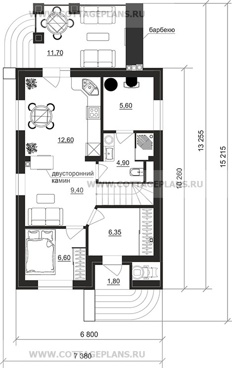Поэтажные планы проект дома 104-79 общ. площадь 92,85 м2