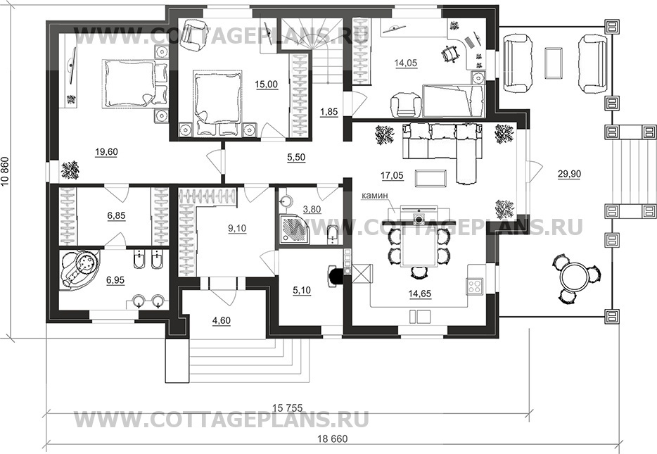 Поэтажные планы проект дома 92-94 общ. площадь 204,95 м2