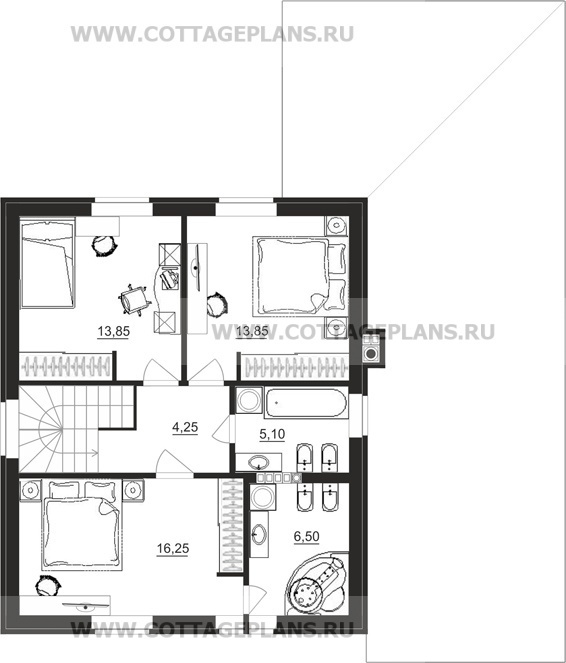 Поэтажные планы проект дома 21-61 общ. площадь 150,20 м2
