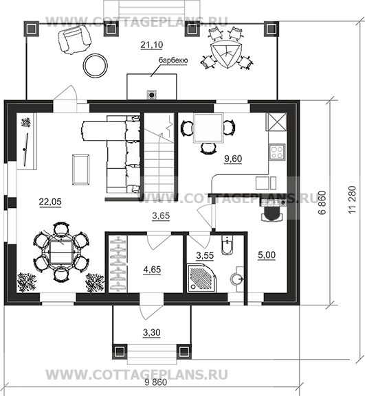 Поэтажные планы проект дома 75-79 общ. площадь 95,40 м2