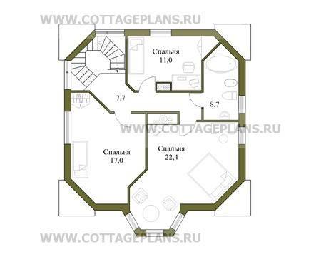 Поэтажные планы проект дома 80-08 общ. площадь 209,5м2