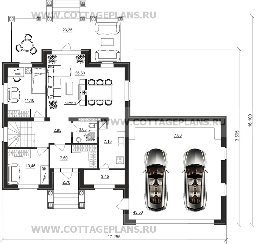 Поэтажные планы проект дома 93-75 общ. площадь 264,25м2
