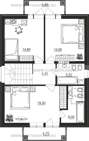 Поэтажные планы проект дома 21-94 общ. площадь 131,25 м2
