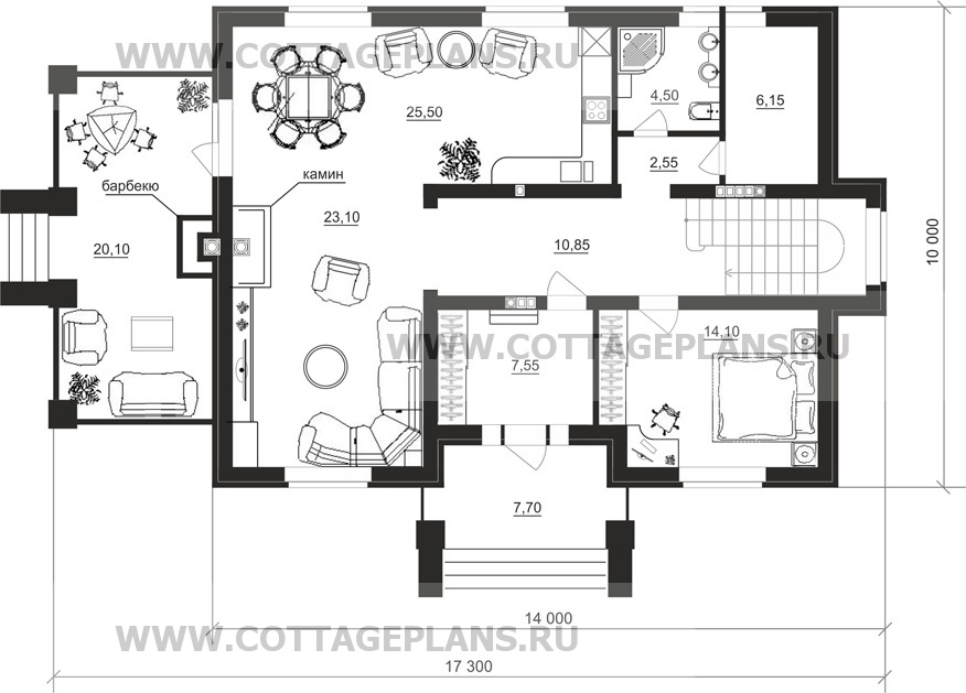 Поэтажные планы проект дома 71-62 общ. площадь 308,90 м2