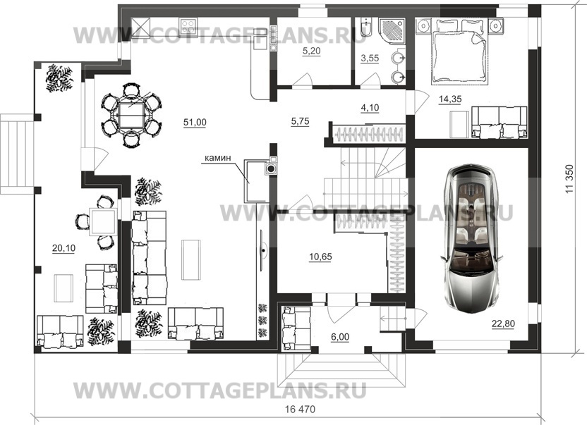 Поэтажные планы проект дома 71-55 общ. площадь 330,35 м2