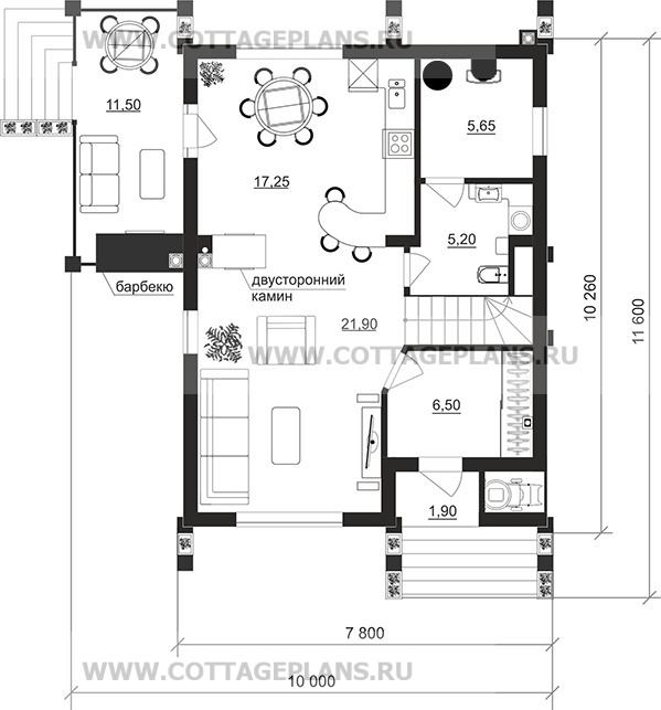 Поэтажные планы проект дома 104-82 общ. площадь 107,55 м2