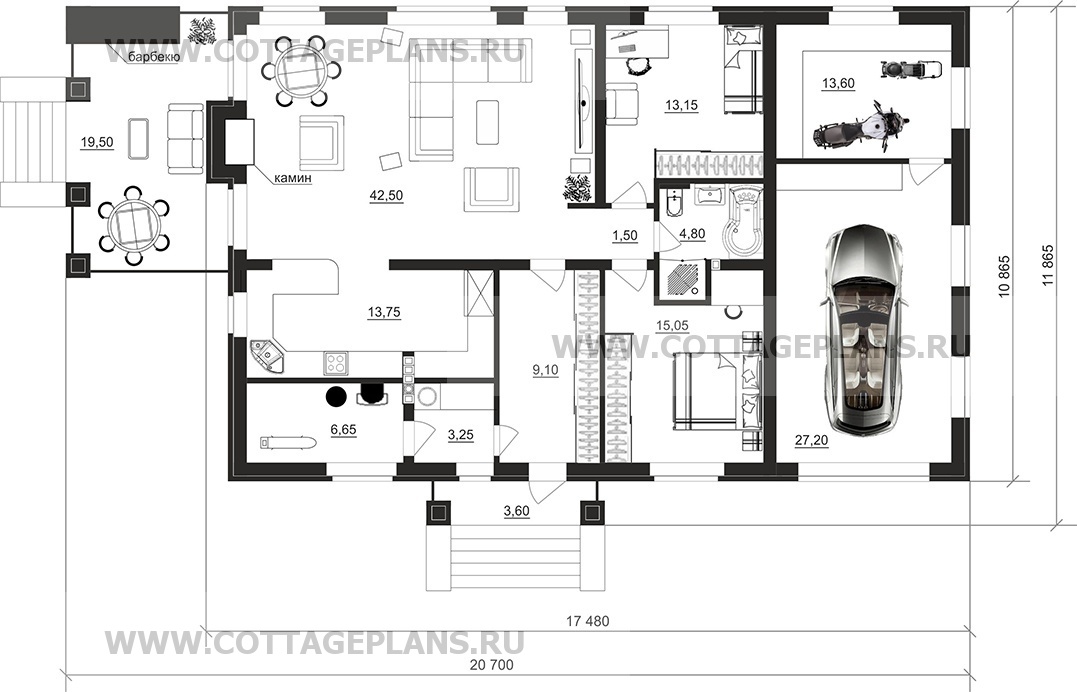 Поэтажные планы проект дома 702-10 общ. площадь 152,25м2