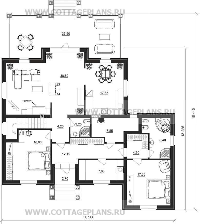 Поэтажные планы проект дома 29-78 общ. площадь 248,85м2
