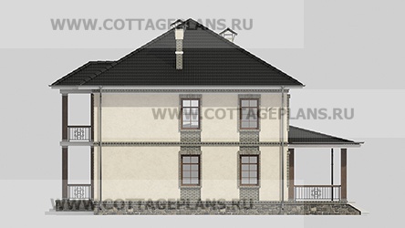 Фасады проект дома 76-16 общ. площадь 325,45 м2