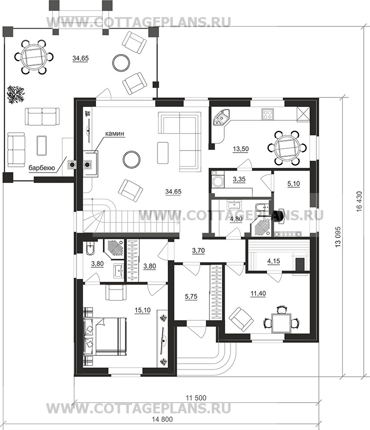 Поэтажные планы проект дома 206-31 общ. площадь 188,55 м2