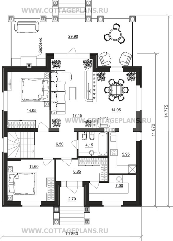 Поэтажные планы проект дома 08-41 общ. площадь 175,30 м2
