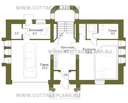 Поэтажные планы проект дома 46-12 общ. площадь 261 м2