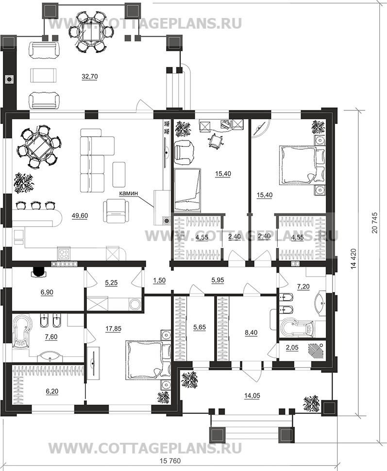 Поэтажные планы проект дома 90-67 общ. площадь 168,85 м2