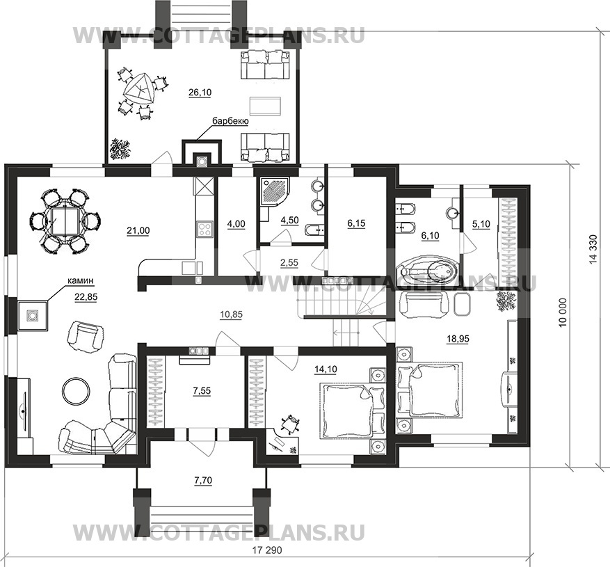 Поэтажные планы проект дома 101-60 общ. площадь 341,95 м2