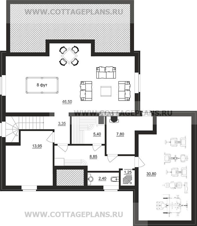 Поэтажные планы проект дома 71-60 общ. площадь 332,70м2