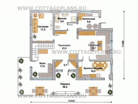 Поэтажные планы проект дома 46-03 общ. площадь 267,2 м2