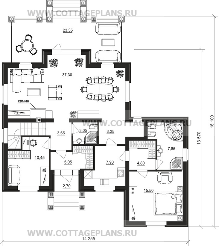 Поэтажные планы проект дома 78-85 общ. площадь 270,80 м2