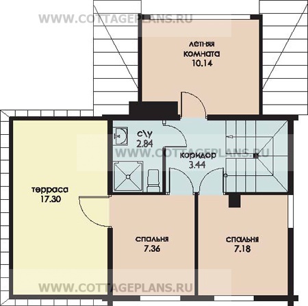 Поэтажные планы проект дома 11-25 общ. площадь 100,1м2