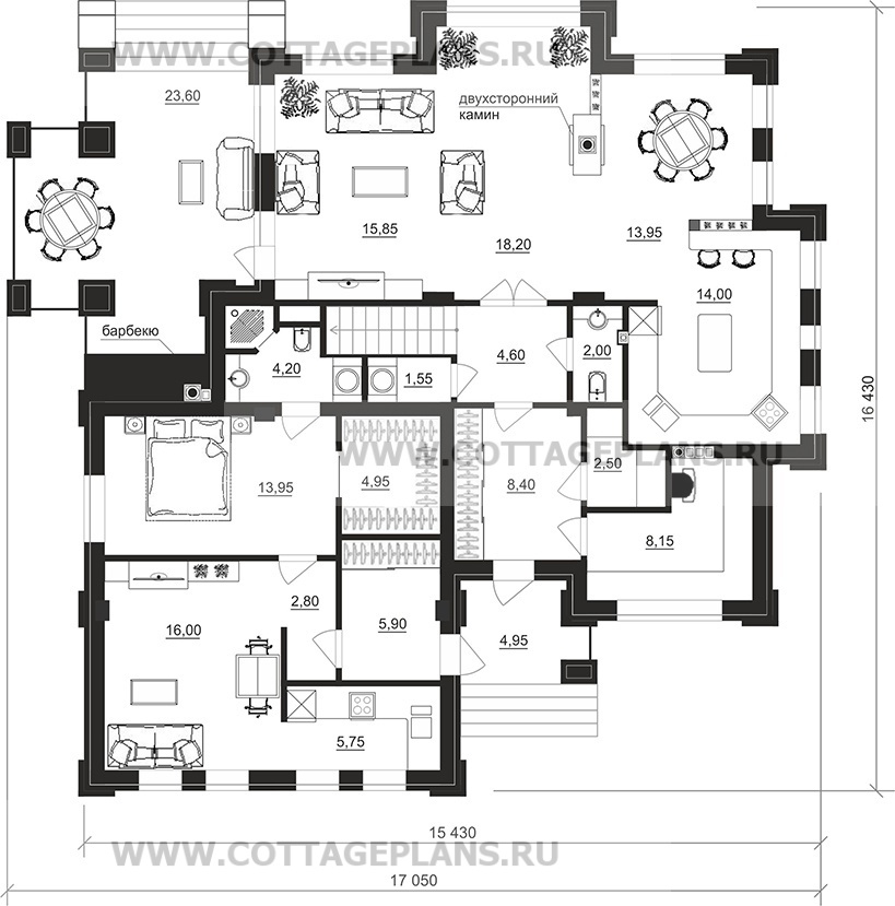 Поэтажные планы проект дома 202-07 общ. площадь 249,15 м2