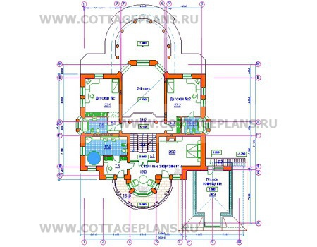 Поэтажные планы проект дома 34-15 общ. площадь 706м2