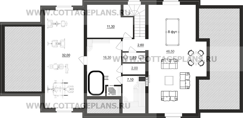 Поэтажные планы проект дома 101-68 общ. площадь 332,05 м2