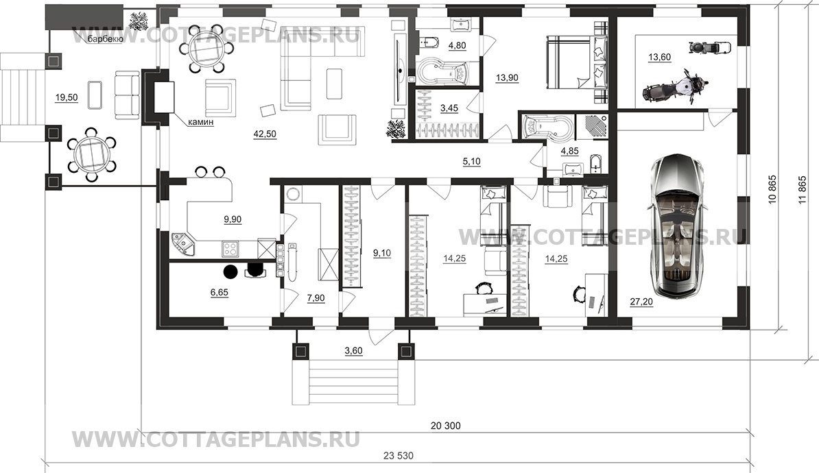 Поэтажные планы проект дома 700-91 общ. площадь 177,85м2