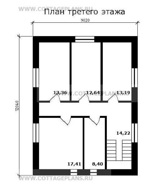 Поэтажные планы проект дома 47-35 общ. площадь 241,14 м2