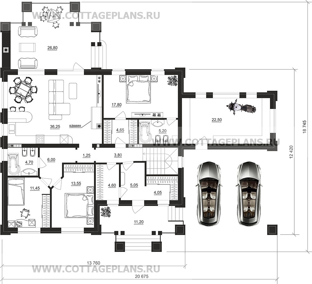 Поэтажные планы проект дома 08-62 общ. площадь 247,10 м2